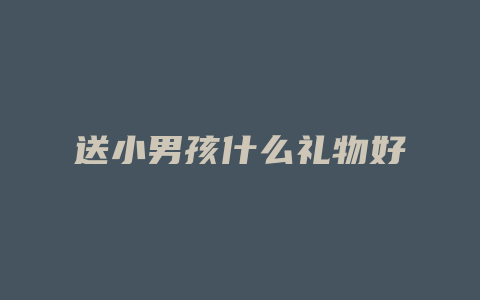 送小男孩什么礼物好
