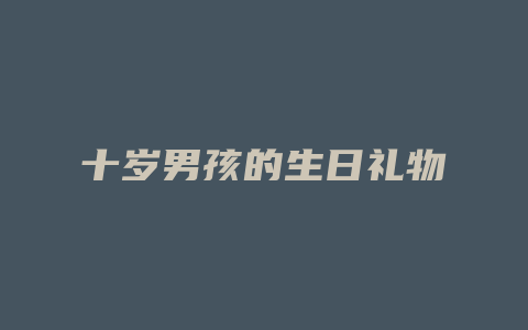 十岁男孩的生日礼物